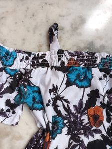 Y2k Pinterest Floral Cool Shoulder Top