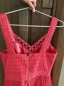 Forever New Coral Lace Sleeveless Dress