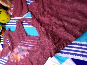 Elegant Maroon Embroidered Lehenga Choli Set