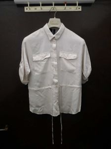 Cream Drawstring Shirt