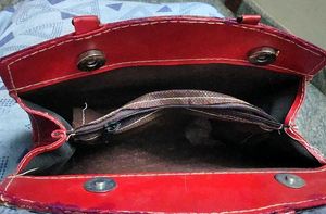 Vintage Red &amp; Gold Handbag