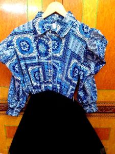 Blue Patterned Dress