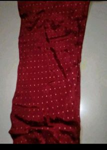 Burgundy Polka Dot Churidar Set Of Embroidery Kurt