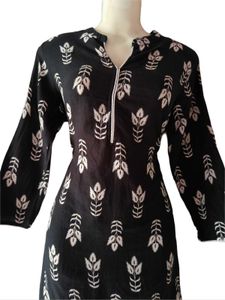 Printed Black Zudio Kurti