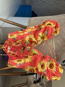 Floral Backless Top