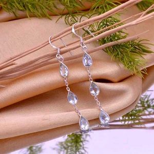 Dangling Crystal Earrings 925 Silver
