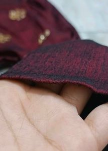 Embroidered Floral Maroon kurti ❣️