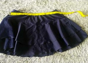 Navy Blue Tiered Skirt