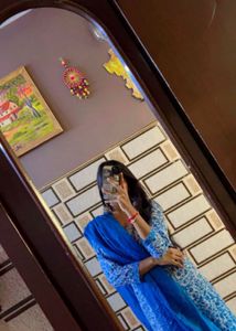 Elegant Printed Kurta pant chuni set