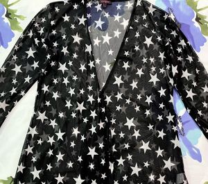 Ginger Star Print Sheer Shrug