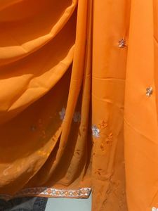 Pretty Colour Embroidered Saree