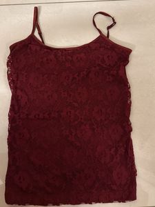 Floral Lacey Spaghetti Top