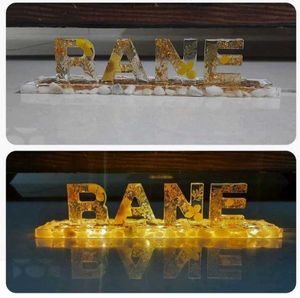 Resin Name Lamp