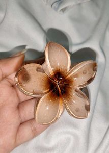 Floral Brown Hair Clip 🤎