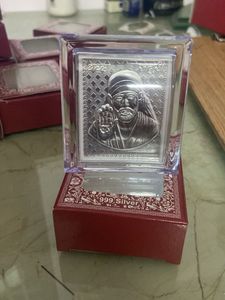 999 Silver Sai Baba Showpiece