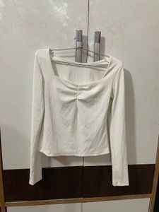 White Long Sleeve Top