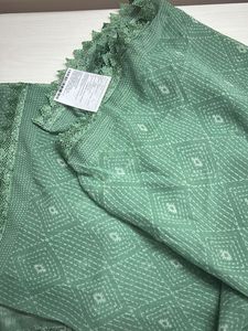 Sea Green Saree with unstitched blouse piece
