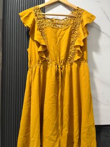 Yellow Ruffle Dress