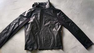 36 black leather jacket