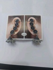 Floral Jhumka Ear Cuff Earrings