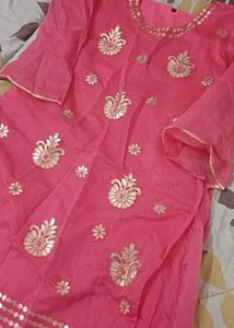Pink Embroidered