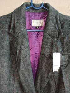 IVANA MILANO Formal Blazer Winter Coat Grey