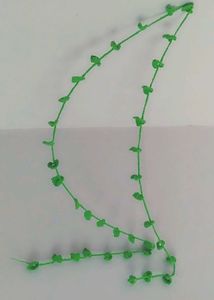 Aesthetic Room decor crochet green wine leafs