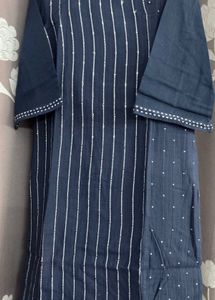 Striped Navy Kurta