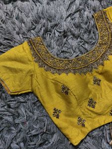 Yellow Embroidered Blouse