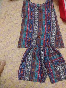 Sleeveless Top And Trouser Set