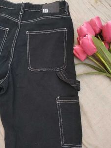 5 Pocket Cargo High Waisted Jeans For Women