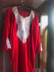 Velvet Till embroidery Kashmiri Pheran