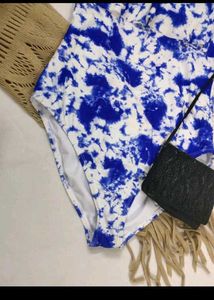 sexy Blue Tie-Dye Swimsuit