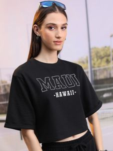 Black  Cropped T-shirt