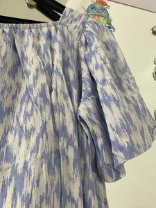 Blue Patterned Top