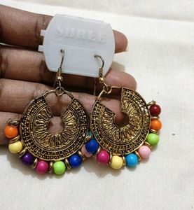 Colorful Beaded Fashion Earrings