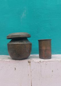 Set Of 2 Peetal Glass , Jug ( Old Items )