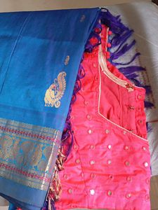 Kanjeevaram Arni Pattu  Blue Silk Saree