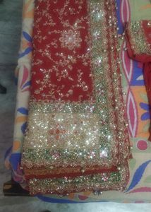 Bridal Lahnga, Chunni Blouse Red
