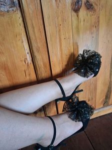 Black Embellished Heels