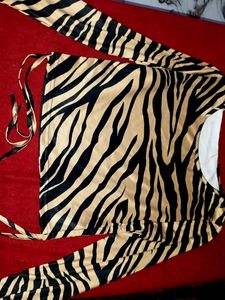 Zebra Print Long Sleeve Top