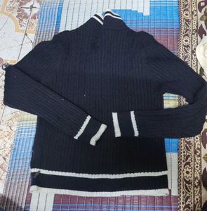 Stylish Black Knit Sweater