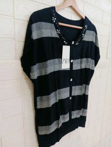 Striped Top with Embellishments