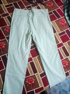 Casual white slim fit chinos