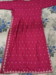 Pink Embroidered Kurta