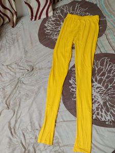 Yellow Ankle Length Leggings