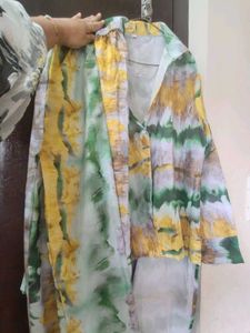 Tie-dye High Low Pattern Co-rd Set