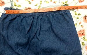 Denim A Line Knee Length Skirt