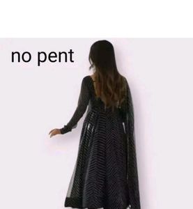 New/Unused Black Anarkali With Dupatta