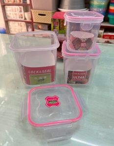 Lock&amp;Seal Container Set Of 3 + Freebie